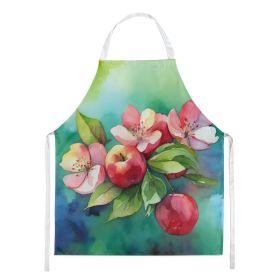 NEW Arkansas Apple Blossom in Watercolor Apron Cooking Kitchen Server Baking Crafts Gardening for Adult Women Men, Unisex, Large, Multicolor