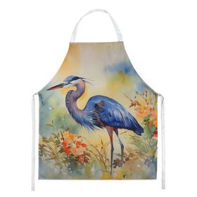 Blue Heron Apron Cooking Kitchen Server Baking Crafts Gardening for Adult Women Men, Unisex, Large, Multicolor