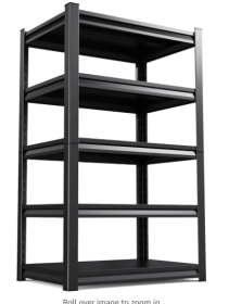 5-layer living room storage rack unit, 72" adjustable storage rack, 2000LBS metal storage rack for home use, suitable for kitchen, living room