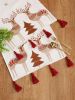 Embroidery Table Runner | Table Runner for Festive Gatherings | Decorative Table Runner | Reindeer Table Runner