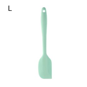 1pc All-in-one High-quality Silicone Scraper Baking Tool; Heat-resistant Silicone Scraper; Cream Cake Spatula; Baking Shovel Knife 8.27inch/11.02 (Color: Nordic Green, size: large)